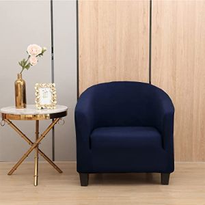 LEONEBEBE Housse de Chaise de Club, Housse de Chaise en Tub Extensible avec Fond élastique Universel en Tissu pour Fauteuil de Bar, comptoir de Salon (Bleu Marine) (shilintongEU, neuf)