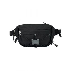 Waterfly Petite Sac Banane Homme Femme avec RFID Blocage Sacoche Banane Antivol avec Ceinture R&eacute;glable pour Voyage Randonn&eacute;e Cyclisme Balade Ville Vacances Noir (DEKINMAX-PowerUK, neuf)