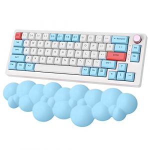 ZIYOU LANG Repose-poignet pour clavier Cloud Soft Repose-poignet pour clavier avec base antid&eacute;rapante, lavable, ergonomique, confortable et doux en mousse &agrave; m&eacute;moire de forme pour PC portable-Bleu (LANGTU EU, neuf)