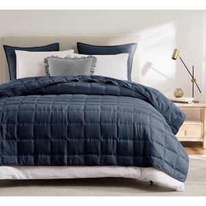 R.SHARE Couvre Lit 2 Personnes 270x300 cm, Dessus de Lit 2 Personnes Bleu, Jet&eacute; de Lit Boutis Matelassage &agrave; Carreaux Douce, Couverture Matelass&eacute; de Lit Canap&eacute; Printemps &Eacute;t&eacute; 4 Saisons Oeko-TEX (RSHARE, neuf)