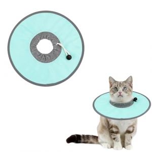 NIYATA Colerette Chat Anti Lechage Souple Pliable,Collerette pour Chat Ajustable,Elisab&eacute;thain Collerette,R&eacute;cup&eacute;ration Postop&eacute;ratoire pour Chat,Anti-l&eacute;chage,Imperm&eacute;able(Vert) (ChongQingYiXiShangKeJi, neuf)