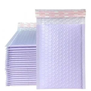 Lot de 100 enveloppes rembourr&eacute;es auto-adh&eacute;sives pour envoi postal, enveloppes &agrave; bulles (violet, 15 x 18 cm) (GFJFMSM, neuf)