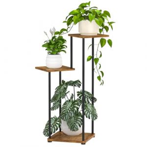 Digtokore Support pour plantes d'int&eacute;rieur &agrave; 3 niveaux - &Eacute;tag&egrave;re pour plantes d'int&eacute;rieur et d'ext&eacute;rieur - Pr&eacute;sentoir d'angle pour pots de fleurs - &Eacute;tag&egrave;res en m&eacute;tal pour plusieurs plantes (Digtokore, neuf)