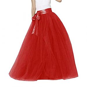 PINTUTU Jupe Longue Tulle Femme Vintage Jupes Tulles Deguisement Tutu de Danse Jupe Tutu Bouffante Adulte Jupon Long Mariage Princesse Tutu Ballet Classique Mariage Cadeau Femme (PINTUTU SEXY, neuf)
