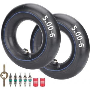 JIAYAN Lot de 2 Chambre à air13x5.00-6 avec tige de valve coudée TR87 Remplacement pour les wagons de tondeuse à gazon Razor Go Kart Dirt Bike ATV (JiaYan, neuf)
