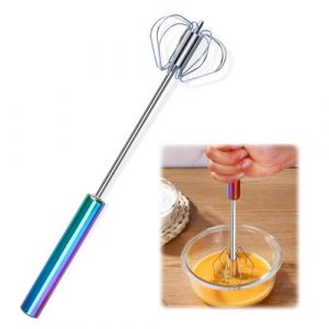 Fouet Semi Automatique Cuisine, Batteur Manuel Rotatif en Acier Inoxydable Mélangeur à œufs Mixer Professionnel Whisk à Main 30x6 cm Fouet Patisserie Professionnel Ustensiles de Cuisine (zhenzhonghua, neuf)