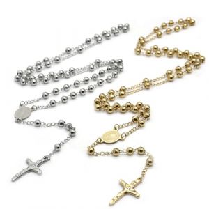 2 Pi&egrave;ces Collier Chapelet Catholique, chapelet, Perles de Pri&egrave;re en avec Croix M&eacute;daille J&eacute;sus Christ Saint Beno&icirc;t, pour Chr&eacute;tiens Catholiques Communion Religieuse, Bapt&ecirc;me, Messe, Bible (HengShuiHunBengShangMaoYouXianGongSi, neuf)