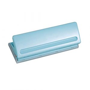 Perforatrice à 6 compartiments, espacement réglable, pour format A5, 6 anneaux, diamètre de trou : 5 mm, bleu (Eopocdor-EU, neuf)