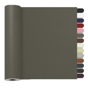 Simili Cuir Autocollant, 60 x 120cm Patch de Réparation en Cuir, Patch Cuir Auto-adhésif Rénovation Pour Siège de Voiture, Meubles, Canapé, Sacs à Main, Vestes, Chaises.(Gris) (ZR-EU, neuf)