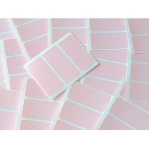 65x30mm Rectangulaire Code Couleur Autocollants - Lot de 45 en Couleur Rectangle Étiquettes Collantes - 30 Colours Disponible - Rose Pâle (Minilabel, neuf)