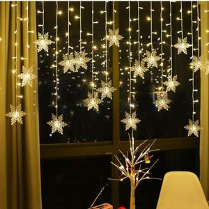 OAICIA Guirlande Lumineuse, LED Lumi&egrave;res No&euml;l Guinguette Rideau Lumineux 90 LED IP44 Ext&eacute;rieur Int&eacute;rieur 4 Modes d'Eclairage Lumi&egrave;re Curtain Light pour Decoration F&ecirc;te Patio Jardin (zaizhan, neuf)
