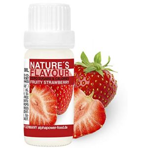 ALPHAPOWER FOOD Arôme alimentaire naturel fruité fraise I liquide - gouttes aromatisantes et édulcorant sans sucre, 1x10ml goût délicieux, vegan liquid sweetener Flavour Drops, Flavdrops (ALPHAPOWER FOOD, neuf)