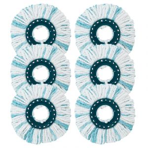 6 Pièces Têtes de Rechange, Compatible pour Leifheit Clean Twist Disc Mop, Système à Fibres Balai pour Leifheit Serpillière Franges de Remplacement, pour Tous Types de Sols (MENOW EXPRESS S.R.L., neuf)