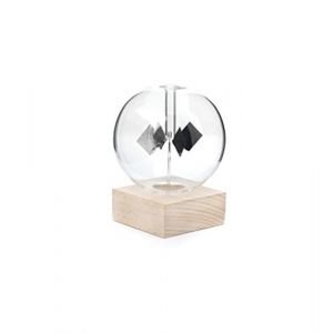 Kikkerland ST85 Radiom&egrave;tre Solaire H&ecirc;tre/Verre/Acier Transparent 11,8 x 11,2 x 15,9 cm (Ponera, neuf)