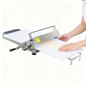 Beachtiful Laminoir &agrave; p&acirc;te &agrave; Croissants, laminoir &agrave; p&acirc;te Professionnel, &eacute;paisseur de la Machine &agrave; p&acirc;te r&eacute;glable, Acier Inoxydable, laminoir &agrave; p&acirc;te &agrave; Pizza fondante pour Croissants de Table A (GYH123123, neuf)