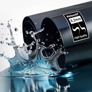 Wellzenith Bache Bassin, Mat&eacute;riau en HDPE Noir de 0,2 mm d'&eacute;paisseur, Imperm&eacute;able et R&eacute;sistant aux Intemp&eacute;ries, Adapt&eacute; pour Les &eacute;tangs &agrave; Poissons, Les Fontaines (150cm X 200cm) (Voltsun Store, neuf)