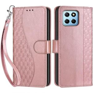 Coque pour Honor 70 Lite / Honor X8 5G / Honor X6 4G, Flip Case en PU Cuir Premium Portefeuille Case [Kickstand] [Fente pour Cartes] [Fermeture magnétique] Étui avec Honor X8 5G/X6 4G Cover, Or rose (DIKAS, neuf)
