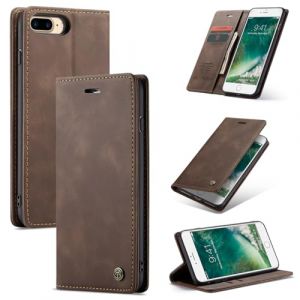 Ottcooed Coque pour iPhone 8 Plus/iPhone 7 Plus, Etui Protection Housse Premium en Cuir PU, Emplacements Cartes Magn&eacute;tique Pochette de Portefeuille Flip Case pour iPhone 7 Plus / 8 Plus - Caf&eacute; (Ottcooed EU, neuf)