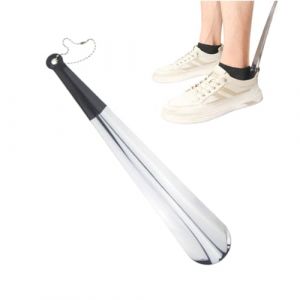 chausse pied long metal chausse manche chausse pieds chaussé pied manche long 30cm,Grand Chausse-Pied en Acier Inoxydable Chausse Pieds avec Manchon en Caoutchouc Facile à Utiliser (NHQZ, neuf)