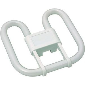 SJ essentials Ampoule CFL carr&eacute;e 38 W 2D &agrave; 4 broches &ndash; Ampoule &agrave; &eacute;conomie d'&eacute;nergie GR10Q, blanc chaud 2700 lumens, temp&eacute;rature de couleur 3500 K, tension 240 V, lumi&egrave;re CFL carr&eacute;e longue dur&eacute;e pour (ADoceVoltios, neuf)