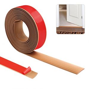 400cm&times;5cm Bande de seuil, bandes de garniture de porte de tapis,bande de s&eacute;paration de porte de sol auto-adh&eacute;sive, bande de garniture de bord(Grain de bois de ch&ecirc;ne jaune) (MUXIN EU, neuf)