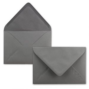 GUSTAV NEUSER Enveloppes DIN C5, 220 x 154 mm, 110 g/m², marque de qualité, collage humide, couleur bleu foncé, couleur gris foncé, lot de 50 enveloppes (GUSTAV NEUSER GmbH, neuf)