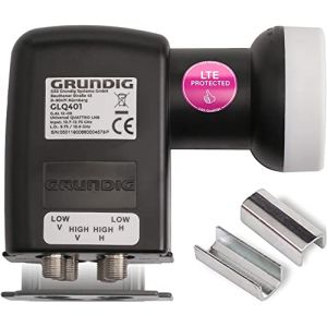[Test tr&egrave;s Bien*] LNB GSS Quattro pour commutateur Multiple - avec Filtre LTE - Satellite, Full HD, UHD 4K, 0,1 DB, HDTV, Capuchon de Protection Contre Les intemp&eacute;ries, r&eacute;sistant au Froid et &agrave; la (dvbshop24, neuf)