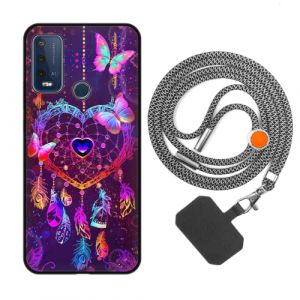 vingarshern Coque Compatible avec WIKO Power U30 Antichoc Silicone Bumper Case &Eacute;tui de Protection Housse Coque avec Motif,Souple Coque avec Cordon Detachable,Dream Catcher (YOUKARSHERN, neuf)