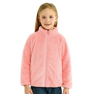 G&eacute;n&eacute;rique Veste Polaire Sherpa avec Fermeture &Eacute;clair Fille Enfant Blouson Polaire Col Montant Chaud Veste Sweat Peluche Hiver Automne Gar&ccedil;on Fille Manteau D&eacute;contract&eacute; avec Poches Manches Longues (yiTuIsI, neuf)
