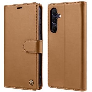 Coque pour Samsung Galaxy S25 5G, Coque &agrave; Rabat Portefeuille Cuir Flip &Eacute;tui S25 avec B&eacute;quille, Porte-Cartes et Fermoir Magn&eacute;tique Housse pour Samsung S25 Coque 360 Antichoc Cover Case 6,2" (Marron) (Fiyer-FR, neuf)