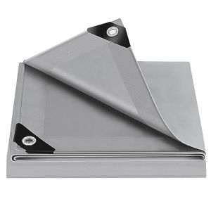 WOLTU B&acirc;che de Protection, 2x3 m, en PE 140 g/m&sup2;, B&acirc;che Imperm&eacute;able Anti-UV, avec &OElig;illets, R&eacute;sistante aux Intemp&eacute;ries et aux D&eacute;chirures, pour Meubles de Jardin Bois Piscine Trampoline, Gris (WOLTU GmbH, neuf)