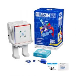 Moyu RS3M V5 Speed Cube Magique 3x3x3, Magic Cube Stickerless, Magnétique 3x3, aux entraînements de compétition et aux Cadeaux d'anniversaire(Robot-Shape Display Box MagLev Matte Ver.) (MoYu FR, neuf)