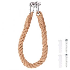 Tiardey Porte-Rouleau de Papier Toilette, Porte-Papier en Corde Vintage,Porte-Rouleau de décoration en Corde,Porte-Papier en Corde de Chanvre,avec vis et Bouchon d'expansion (Tiardey, neuf)