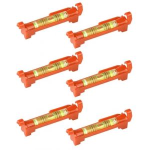 LEEQBCR 6 Pcs Mini Corde Bulle Niveau,Niveau à Bulle De Chaîne, Mini Corde Niveau Pour Ficelle, Suspendu Ligne Niveau, Suspendue Ligne, Ficelle, Tuile, 75 * 14 * 24mm,rouge (LEEQ EU, neuf)