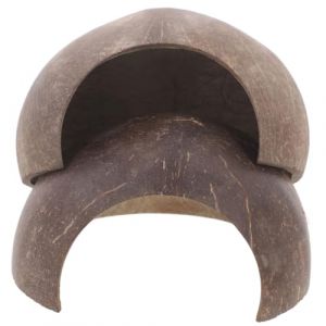 KOMBIUDA 2 pi&egrave;ces Cachette Reptile Coquille de Noix de Abri pour Terrarium Tortue Terrestre et Petits Animaux D&eacute;cor Adorable et Fonctionnel pour Habitat Reptiles (PINGANC, neuf)