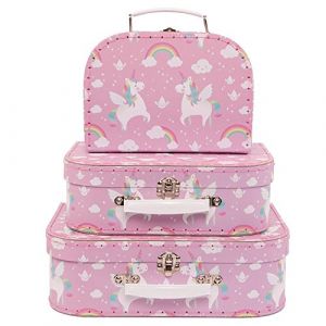 Sass Belle - Valise, Trolley - Set de 3 valisettes Licorne (Oaktree Gifts, neuf)