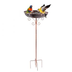 QINGYIWL Bain d'oiseaux, 76 x 24 cm Abreuvoir Oiseaux Exterieur sur Pied, Bains pour Oiseaux Sauvages pour Parterres de Fleurs et Pelouses (qingyixiaoxiaodian, neuf)