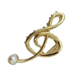 Pince &agrave; cheveux en m&eacute;tal avec note de musique - Pince &agrave; cheveux en m&eacute;tal - Note de musique solide - Pince &agrave; cheveux avec perle - &Eacute;pingles &agrave; cheveux antid&eacute;rapantes en m&eacute;tal pour femmes et filles (spellu, neuf)