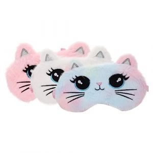 Healeved 6 Pièces chat bandeau masque pour les yeux adultes masque pour les yeux de nuit deep sleep mask patch yeux ombres à paupières masque yeux adorable masque pour les yeux beau bandeau (Sonieg, neuf)