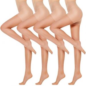 Loiluliy 4 Pcs Collant Femme 15 DEN Collant Chair Femme Mince Collant Transparent Nature Confortable Collants Sculptants Femme Collant Ventre Plat (Guangzhou Yidiandian Action EP Tech Co. Ltd., neuf)
