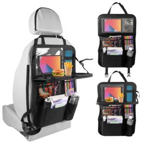 Absyrony Organisateur Voiture Enfant, Protection Siege Voiture, Protege Rangement Auto, avec Support Tablette et Multi-Poches, Kick Mats Imperméabl, Organiseur pour Bouteilles Jouets Livres (ABSTRACT BUZZ UNIPESSOAL LDA, neuf)