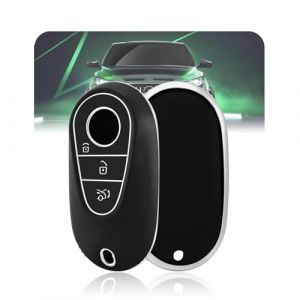 LELNOOS Coque Cl&eacute; Voiture, Silicone &Eacute;tui Cle Etui Clef Protecteur Cache Cles pour Mercedes Benz Classe C S E A W206 W203 W213 W214 W223 C200 C206 C220 C300 S206 E220 GLC GLB CLE CLS EQE AMG Maybach (LELNOOS, neuf)