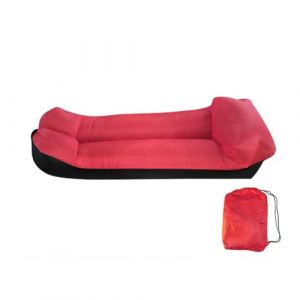 Hiseng Canapé Gonflable Camping Exterieur, Hamac Gonflable Fauteuil Gonflable Portable Gonflable Transat Gonflable pour Voyager Jardin Randonnée Parties de Piscine Plage Coloré (Rouge,200x70cm) (Hiseng, neuf)