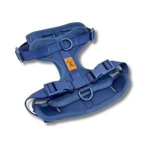 Harnais anti-traction pour chiens - Réglable, confortable et résistant - Idéal pour les races petites, moyennes et grandes - Pour des promenades sûres et sans traction - La Casa de Turrón (océan (bleu (La Casa de Turrón, neuf)