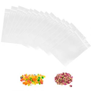 100 Pi&egrave;ces Sachets Zip Transparent, 6 x 4cm Plastiques Sachet Zip, Refermables Transparent Pochette Zip, Pochette Plastique Zip, pour La Cuisine Loisirs Cr&eacute;atifs Perles &Eacute;chantillons Biscuits Bonbons (KattShop, neuf)