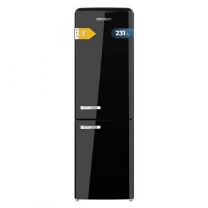 Cecotec Refrigerateur Congelateur Combiné Bolero CoolMarket Combi Origin 231 NF Black E. Réfrigérateur 231L, noir rétro, No Frost, Multi Air Flow, Fast Cooling, classe E (Cecotec, neuf)