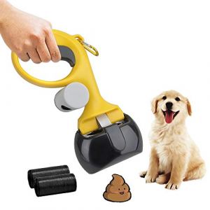 TANGN Pelle Ramasse-Crottes pour Chiens, Pelle &agrave; D&eacute;jections Canines Pooper Scooper avec Sac Poubelle Pliable Poop Scoop pour Chiens/Chats Int&eacute;rieur/Ext&eacute;rieur Pelouse (Boasail, neuf)