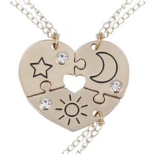 JYNXOR 3 Pièces BFF Collier d'amitié,Amitié Pendentif Collier,Meilleurs Amis Collier, Collier d'amitié pour 3, Coeur Amitié Collier pour 3 Filles Cadeau D'anniversaire pour Les Meilleurs Amis (SHOPSCAPE INK, neuf)