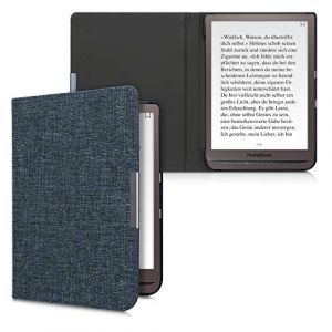 kwmobile Coque Liseuse Compatible avec Pocketbook InkPad 3/3 Pro/Color/Vivlio InkPad 3 - Coque avec Rabat Magnétique en Tissu Textile pour Liseuse Électronique (SX-Commerce, neuf)