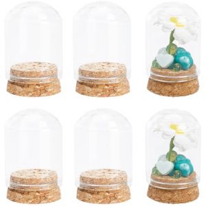SUNNYCLUE 20 mini Dôme D'Affichage en Verre de 30x40 mm, Petits Dômes en Verre, Cloche D'Affichage en Verre, Cloche en Verre avec Base en Liège, Bouteilles D'Affichage en Verre pour Mariage, Maison, F (SUNNYCLUE  FR, neuf)